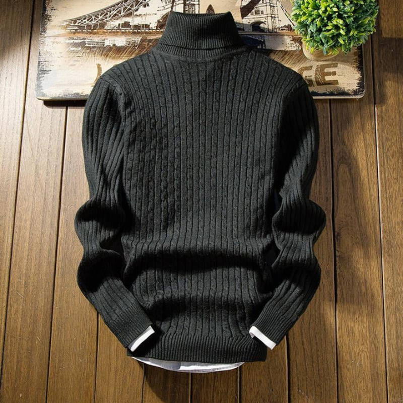 WW | Warmer Langärmelig Rollkragenpullover Mit Rippenbündchen