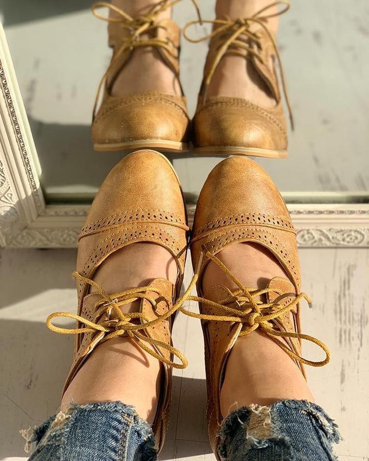 WW | Weinlese Schnürschuhe Mit Rutschfester Sohle Für Mehr Komfort