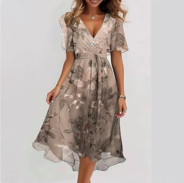 – damenkleid mit v-Ausschnitt