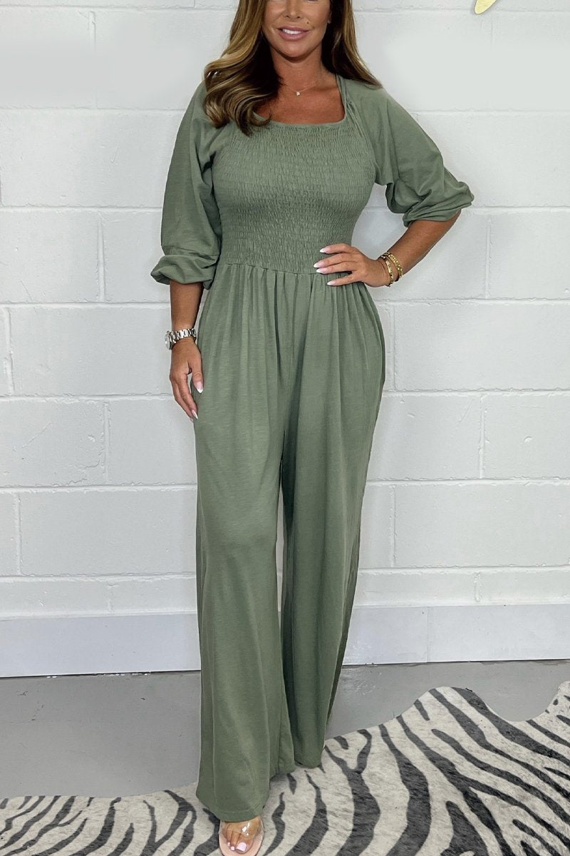 Merche Jumpsuit mit U-Ausschnitt Relaxed