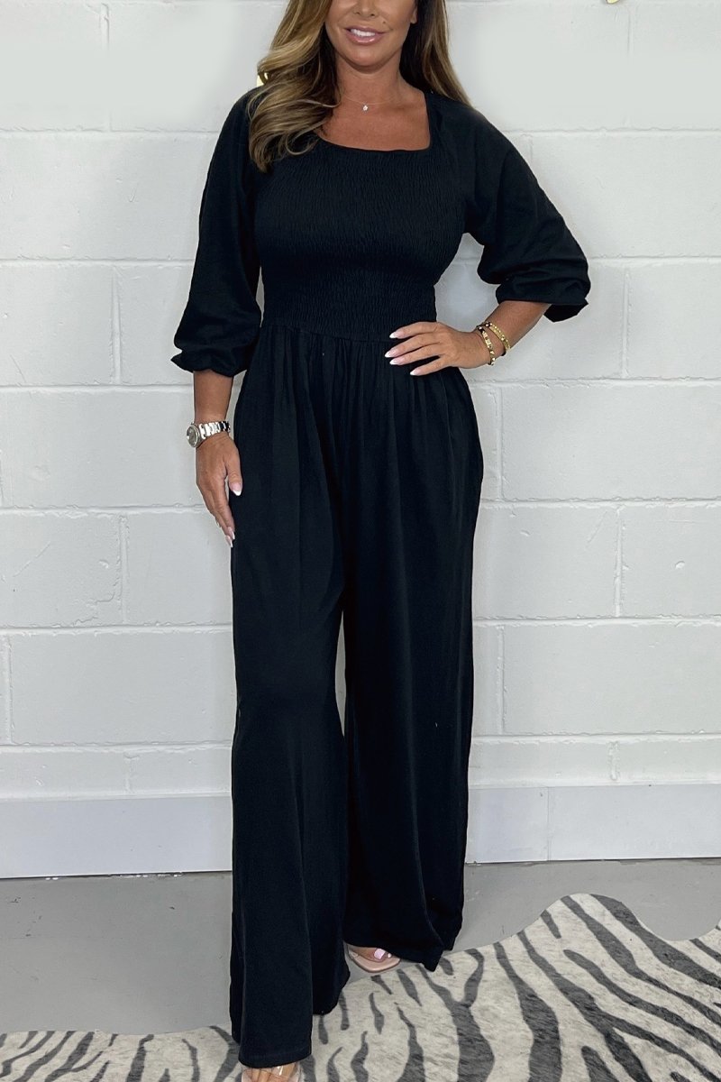 Merche Jumpsuit mit U-Ausschnitt Relaxed