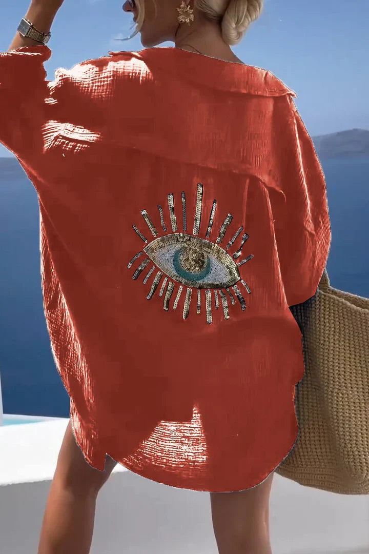 WW | Weißes Strandkleid Auge