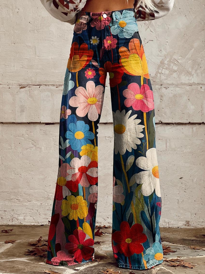 WW | Weite Floral Hosen Für Frauen