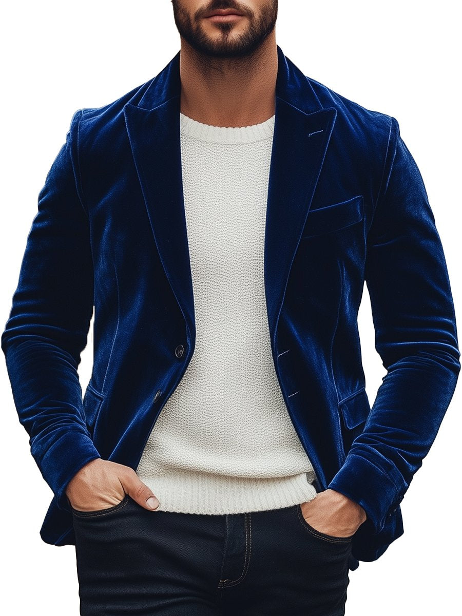 WW | Weinlese Samt Einreiher Anzugjacke Elegant & Stilvoll