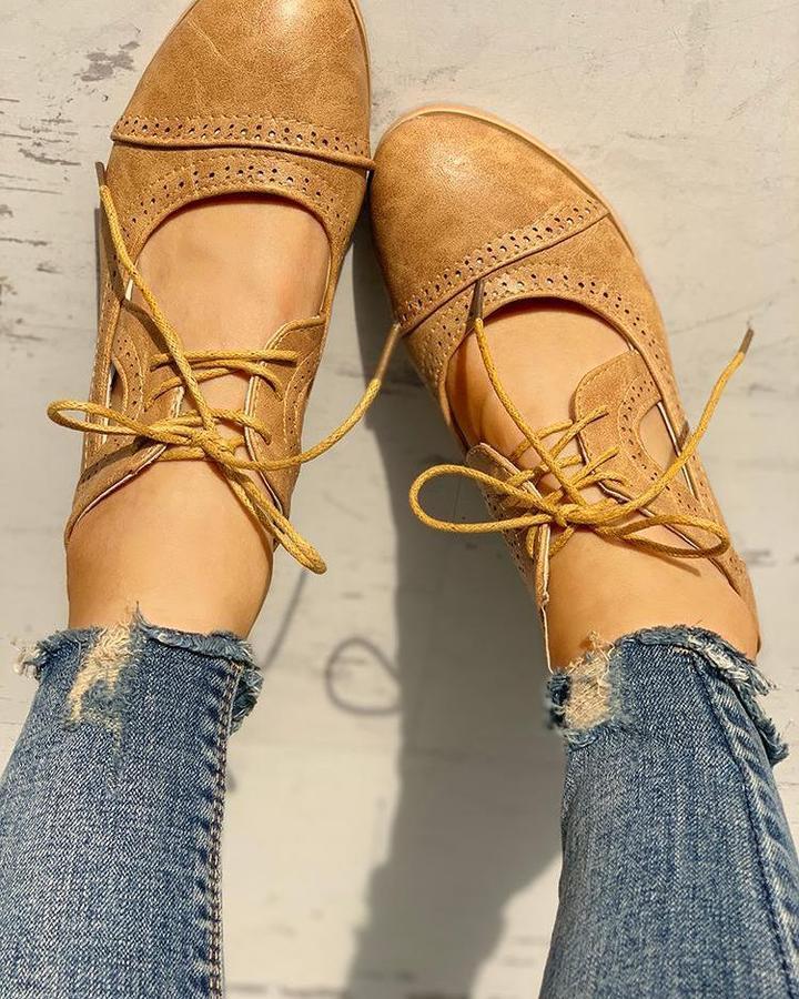 WW | Weinlese Schnürschuhe Mit Rutschfester Sohle Für Mehr Komfort