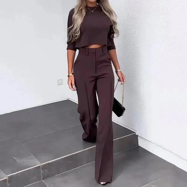 Merche | Elegantes Top Und Hosen Satz Für Frauen