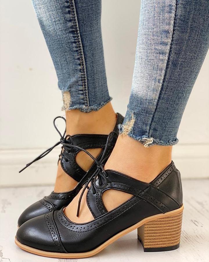 WW | Weinlese Schnürschuhe Mit Rutschfester Sohle Für Mehr Komfort