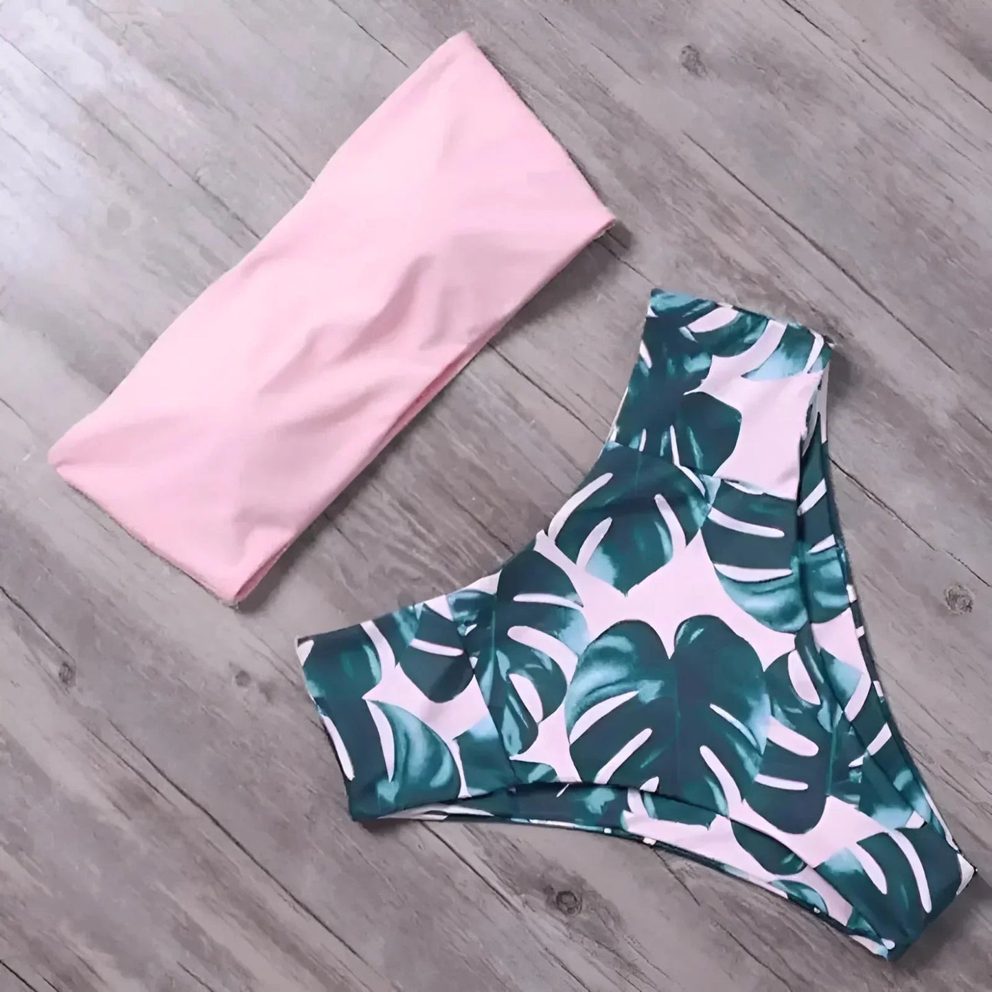 Bandeau-Zweiteiler-Badeanzug