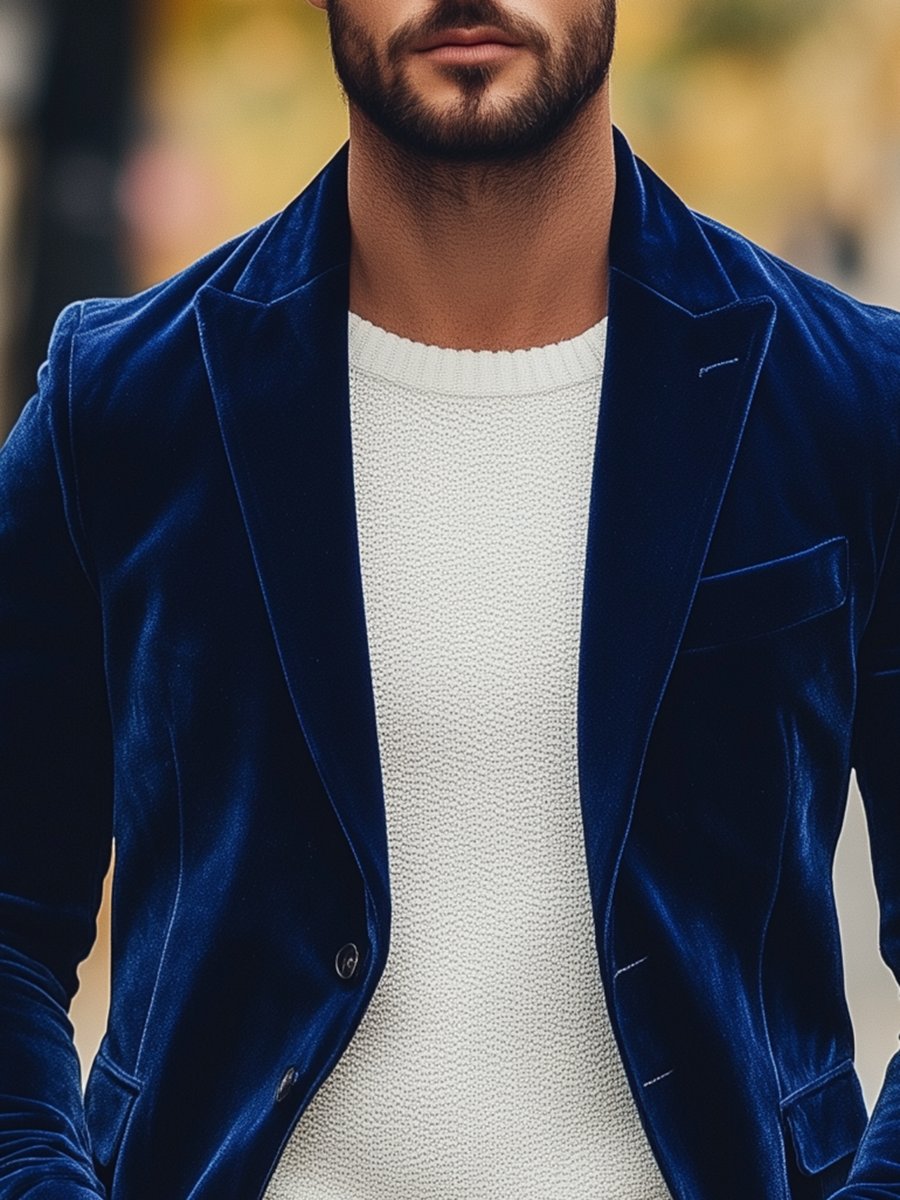 WW | Weinlese Samt Einreiher Anzugjacke Elegant & Stilvoll