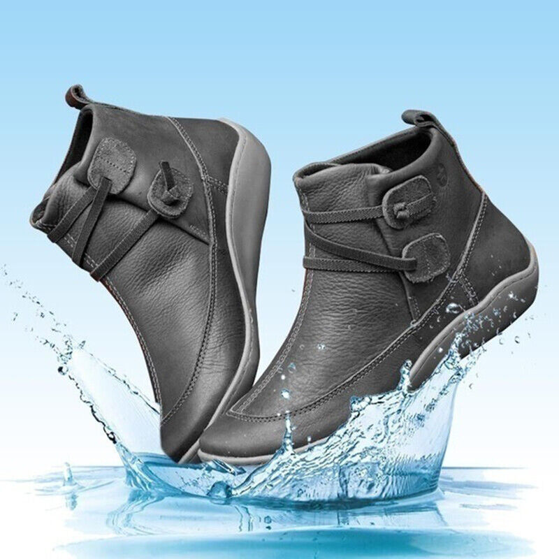 Damen Schneestiefel Wasserdicht Leder Orthopädische Schuhe