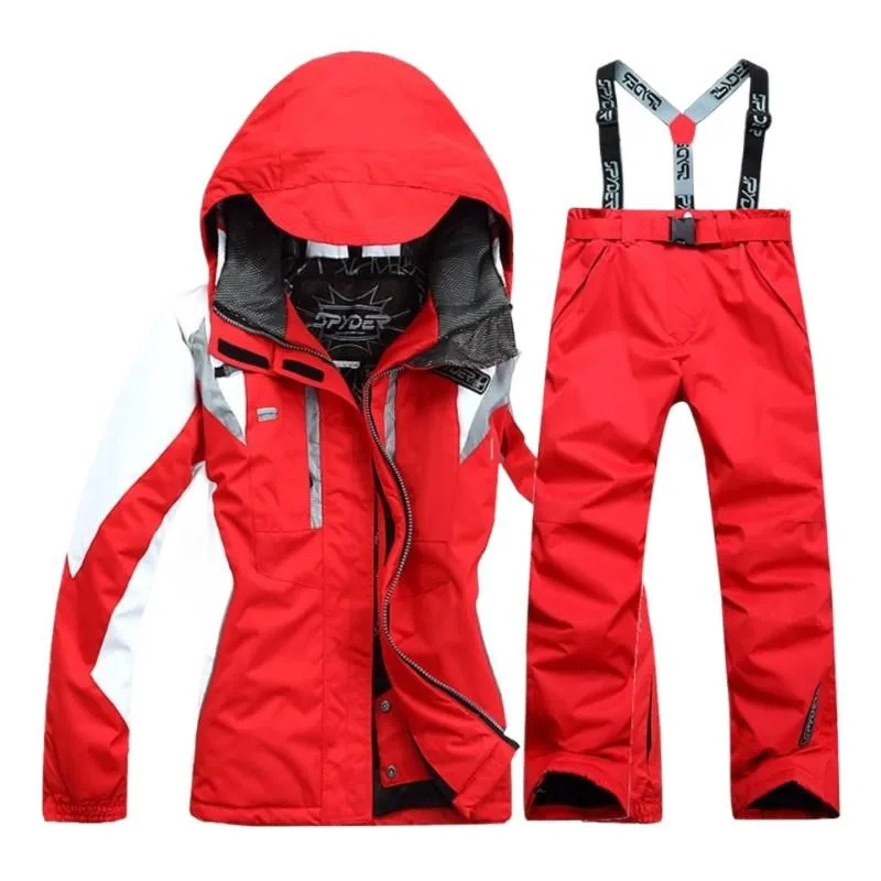 WW | Winddichter 2 Teiliger Skianzug Mit Kapuze Warmer Jacke Und Passender Hose