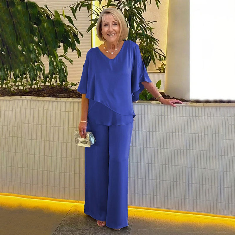 Merche Set mit V-Ausschnitt und durchsichtiger Farbe