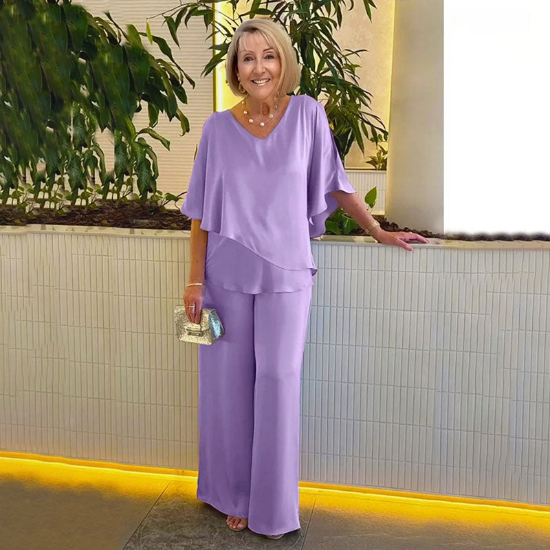 Merche Set mit V-Ausschnitt und durchsichtiger Farbe