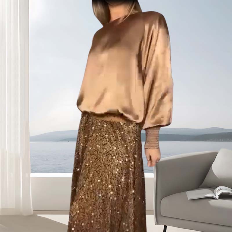 WW | Zweiteiliges Damen Ensemble Aus Mercerisierter Baumwolle