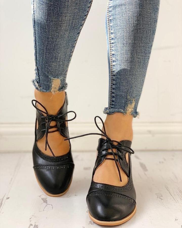 WW | Weinlese Schnürschuhe Mit Rutschfester Sohle Für Mehr Komfort