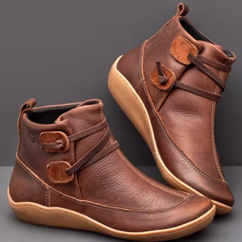 Damen Schneestiefel Wasserdicht Leder Orthopädische Schuhe
