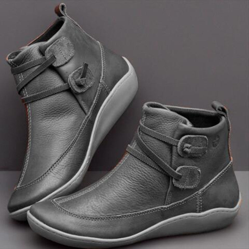 Damen Schneestiefel Wasserdicht Leder Orthopädische Schuhe