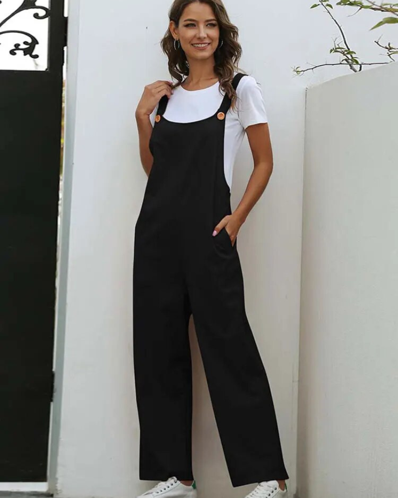 WW | Weiß Latzhose Damen Lässig