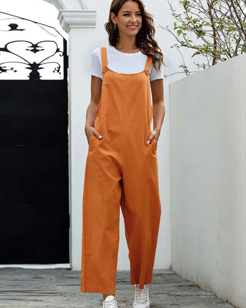 WW | Weiß Latzhose Damen Lässig