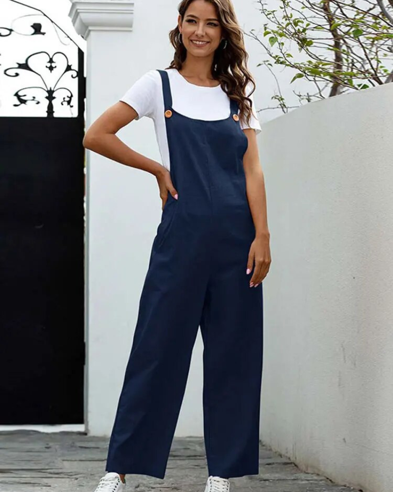 WW | Weiß Latzhose Damen Lässig