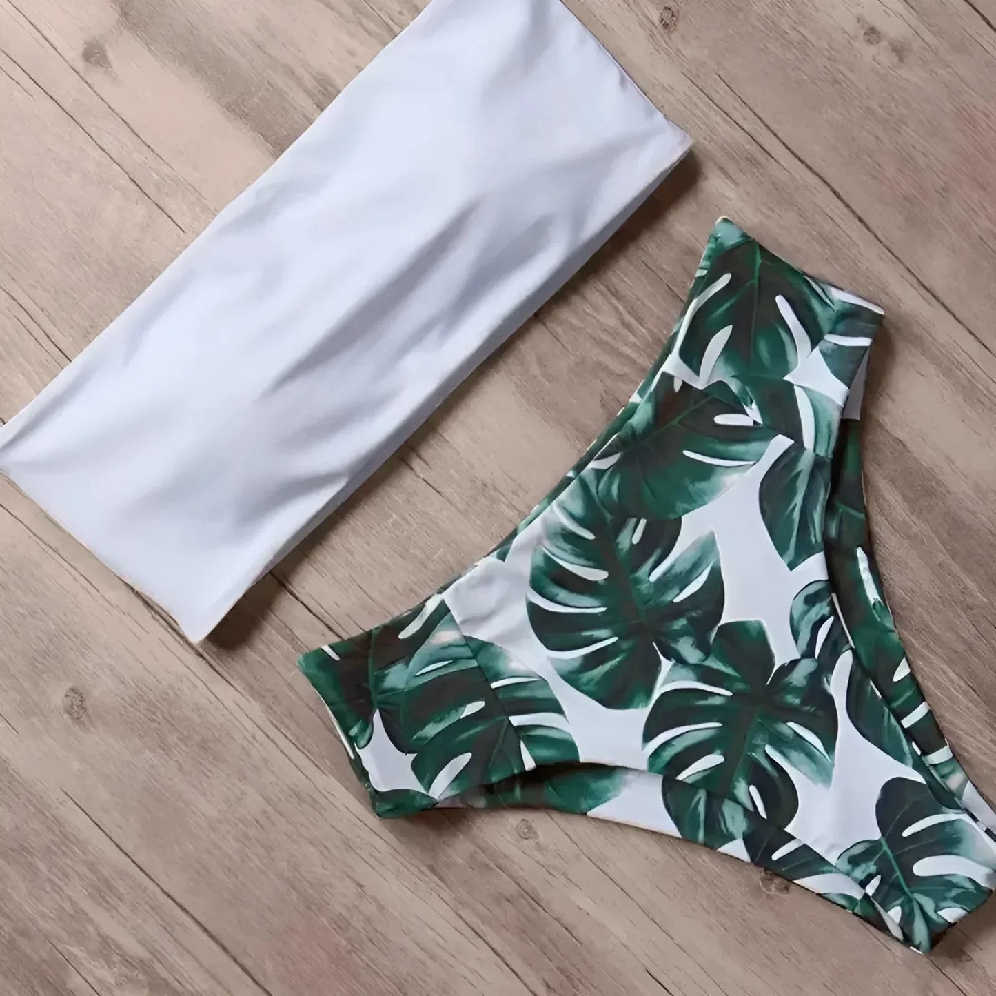 Bandeau-Zweiteiler-Badeanzug
