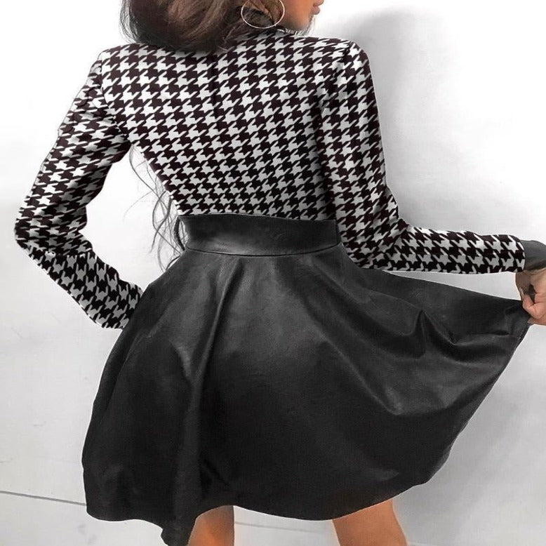Zip Mini Damen Kleid