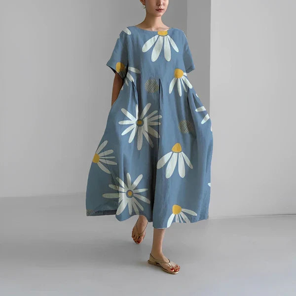 Boho-Blumenkleid - Weites Kleid