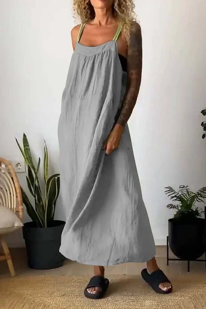 Lässiges lockeres Kleid mit Trägern