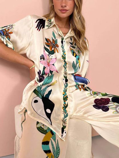 WW | Zweiteiliges Satz Mit Blumenmuster