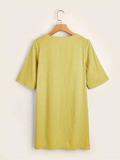 – lässiges kleid mit 3/4-armeln