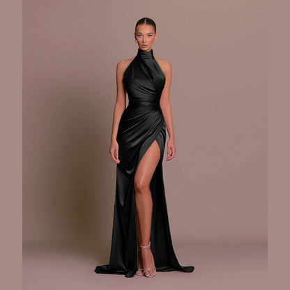 Vielseitiges ärmelloses Herbst Kragen Langes Kleid