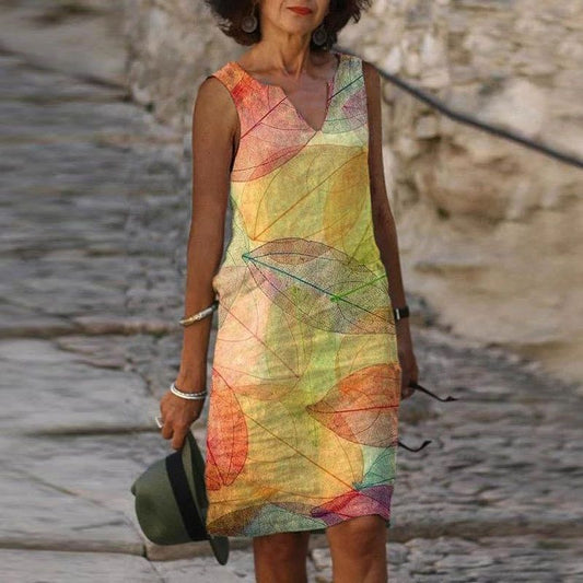 Designerkleid mit wunderschönen Farben und Mustern