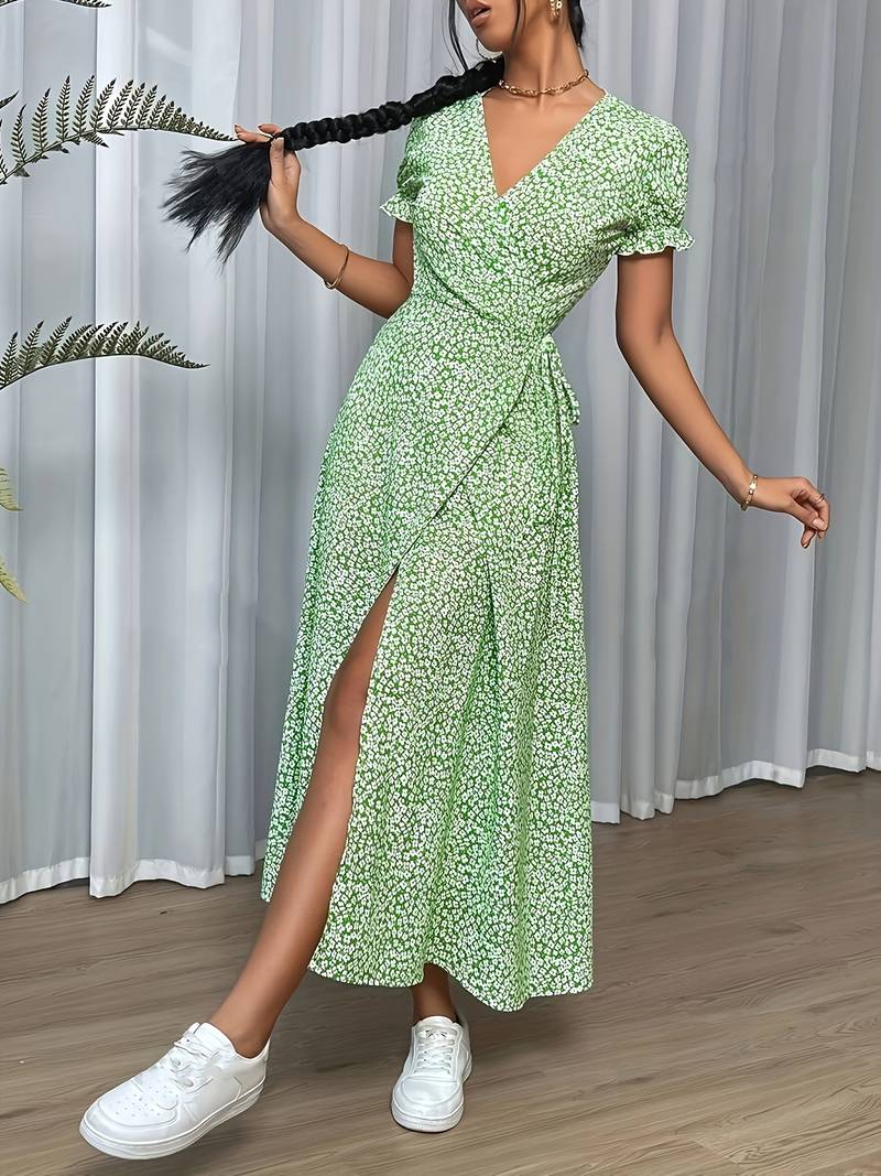 – elegantes maxikleid mit blümchenmuster