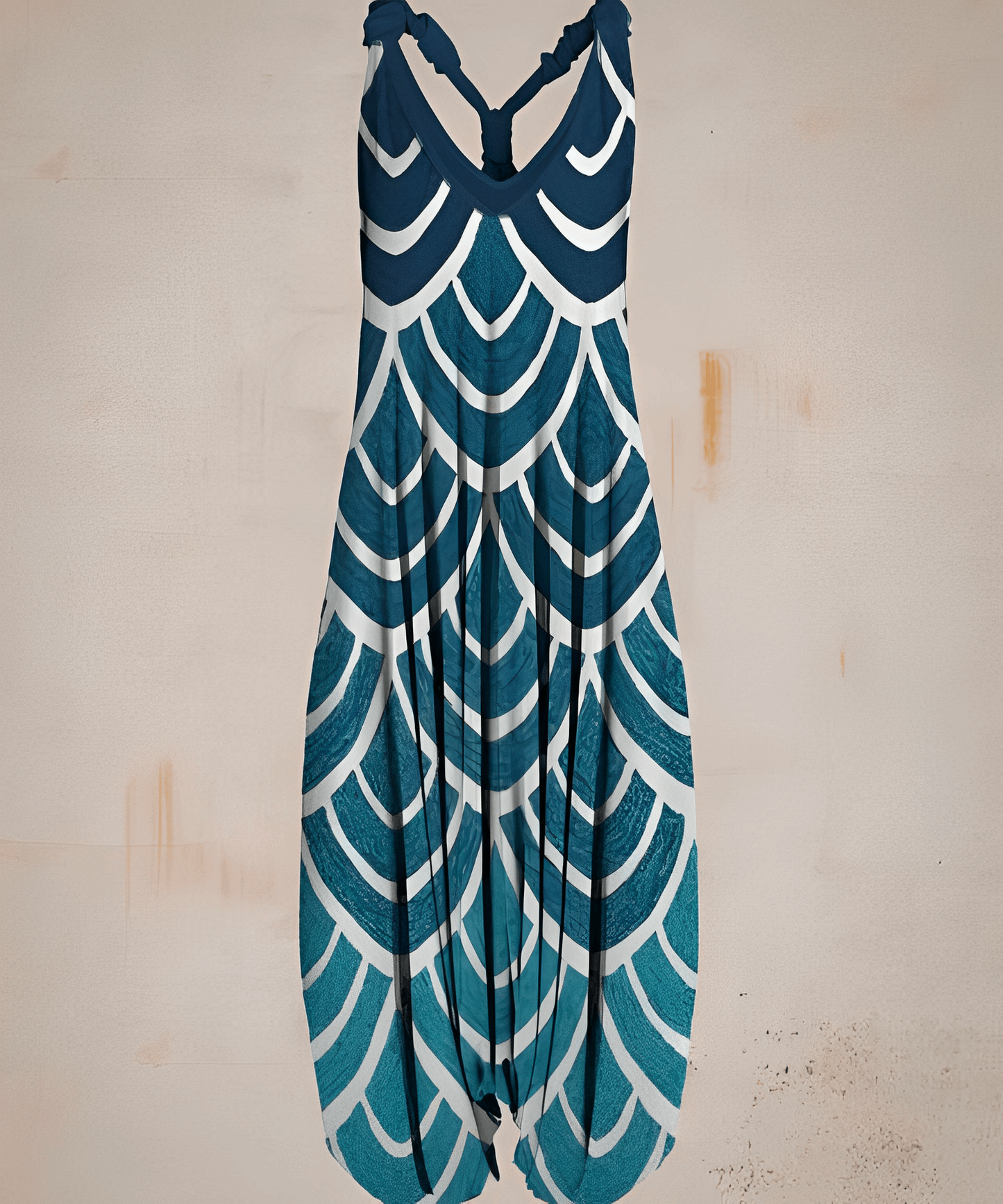 Merche ärmelloser Bohème-Jumpsuit mit Druckmotiv