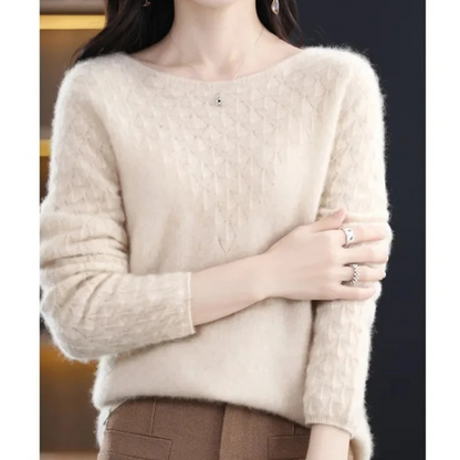 WW | Wollstrickjacke Damen Mit Strickmuster Und Rundhalsausschnitt