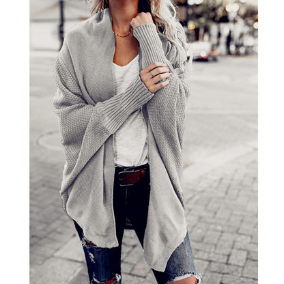 Damen Großer Strickcardigan mit voluminösen Ärmeln und elegantem Maschenmuster Merchesia