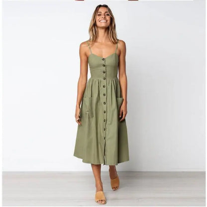 Maxikleid - weißer Denim