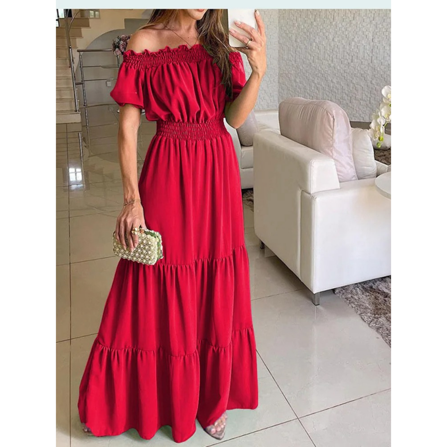 Merche Sommerkleid mit elastischem Stoff im Party-Stil