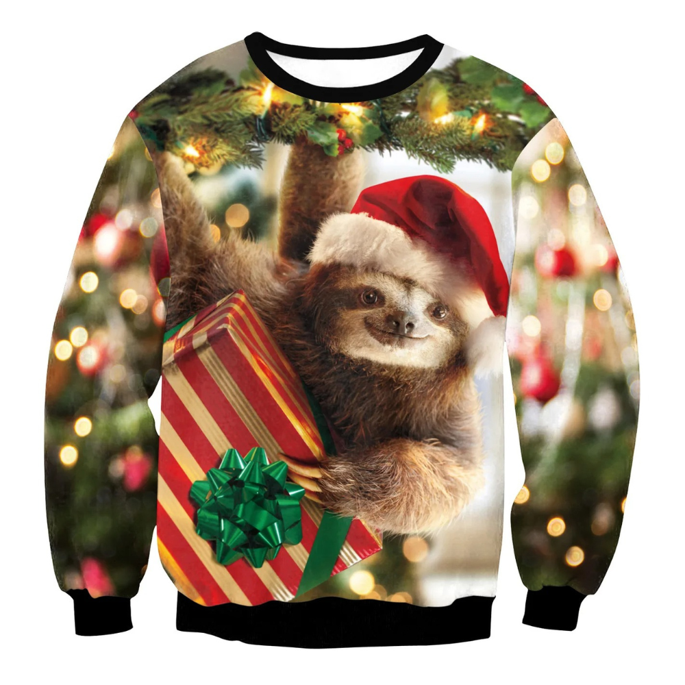 WW | Weihnachtspullover Lustiges Design, Unisex, Langarm Sweatshirt