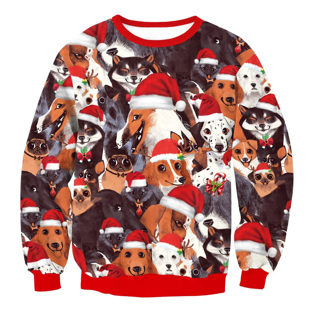 WW | Weihnachtspullover Lustiges Design, Unisex, Langarm Sweatshirt