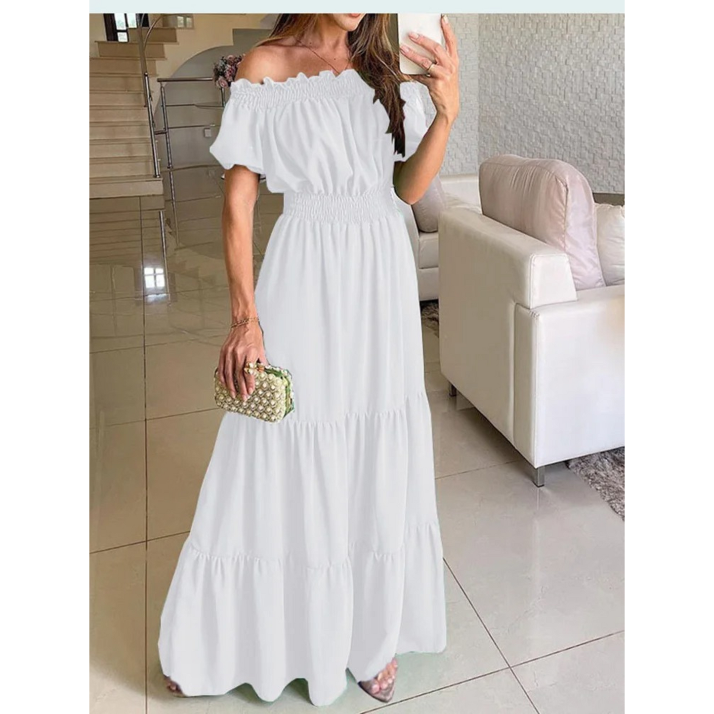 Merche Sommerkleid mit elastischem Stoff im Party-Stil