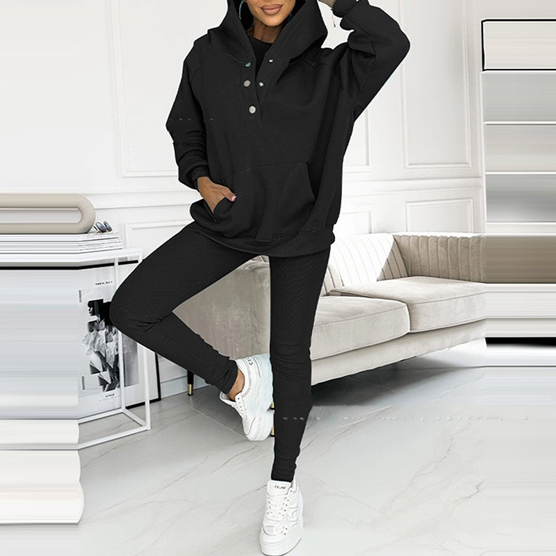 Merche Uni-Set mit Kapuzenpullover