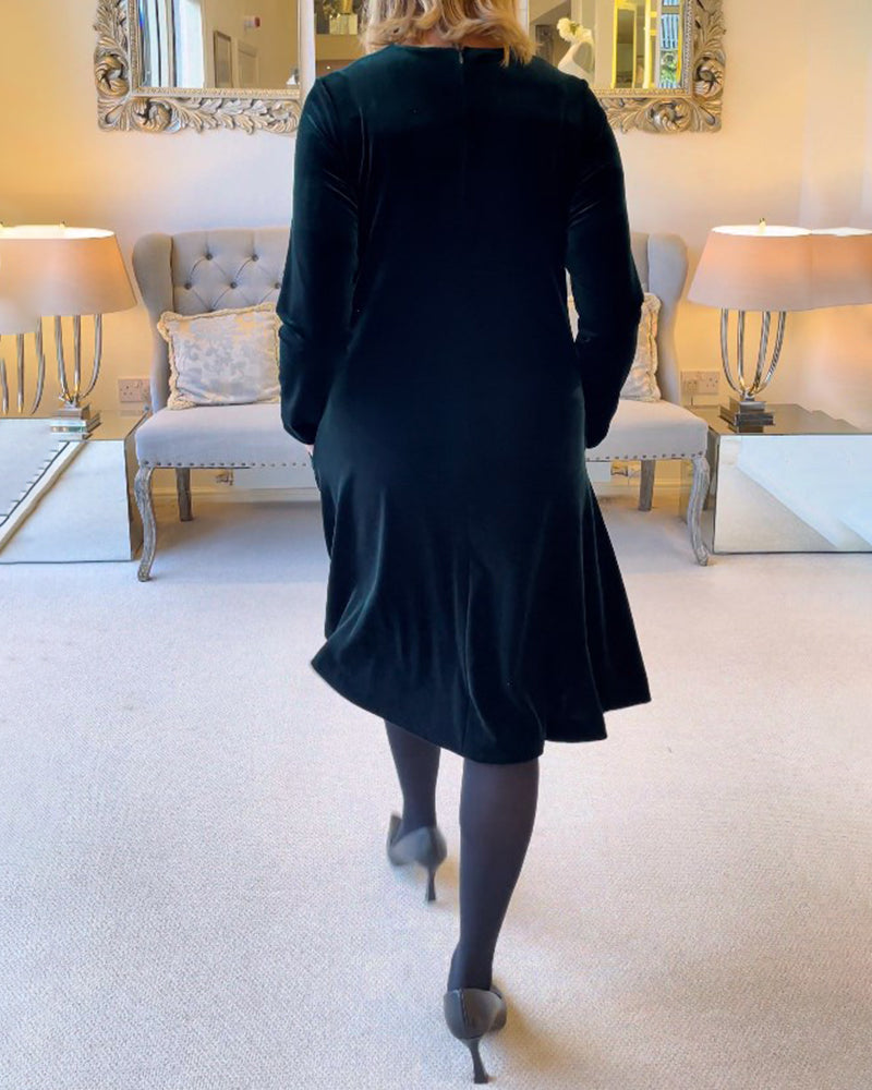 Merche - Midikleid - Weicher Pullover - Unifarben - Winter