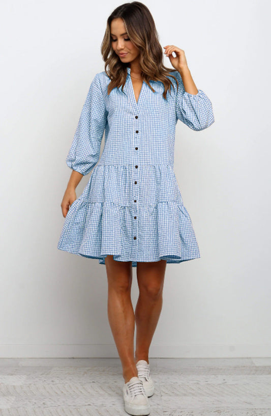 WW | Wunderschönes Blaues Kleid Für Den Frühling