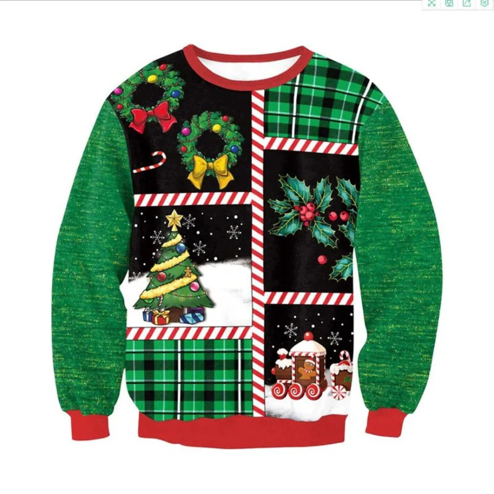 WW | Weihnachtspullover Lustiges Design, Unisex, Langarm Sweatshirt