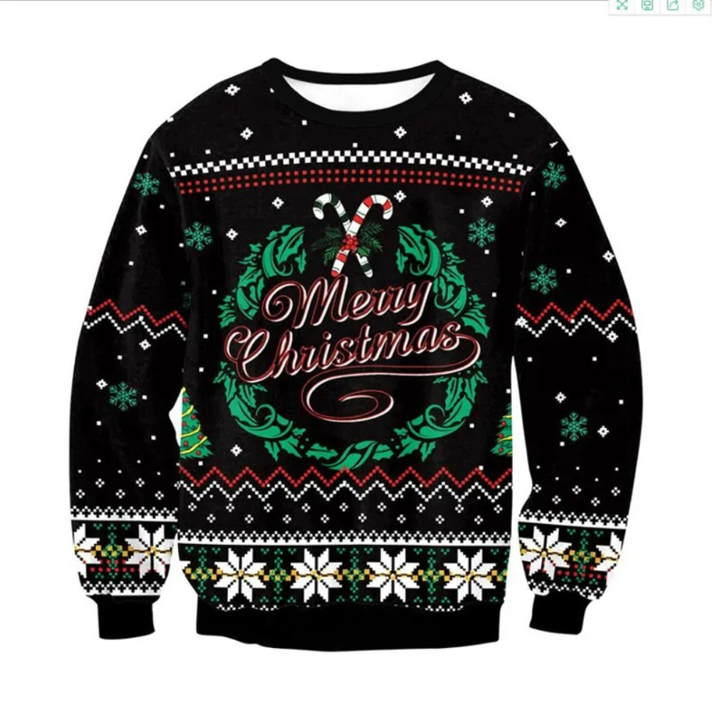 WW | Weihnachtspullover Lustiges Design, Unisex, Langarm Sweatshirt