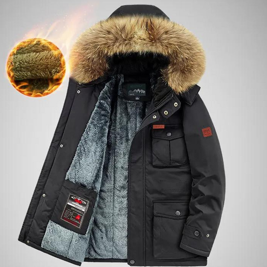 WW | Wasserdicht Langärmelig Vlies Auskleidung Kapuze Jacke