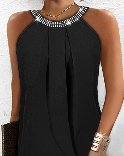 – Freizeitkleid mit Strassverzierung und Rüschen für Damen