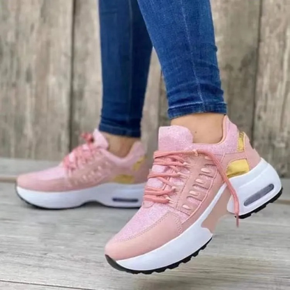 WW | Weiße Leder Schnürschuhe Bequeme Damenschuhe