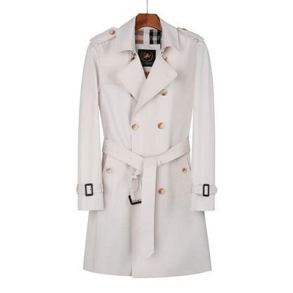 WW | Wasserabweisende Mantel Jacke Herren Klassischer Trenchcoat Mit Gürtel